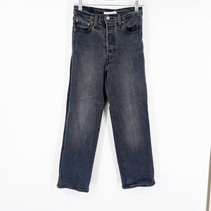 Levi’s Ribcage Straight Ankle Jeans Button Fly High Rise